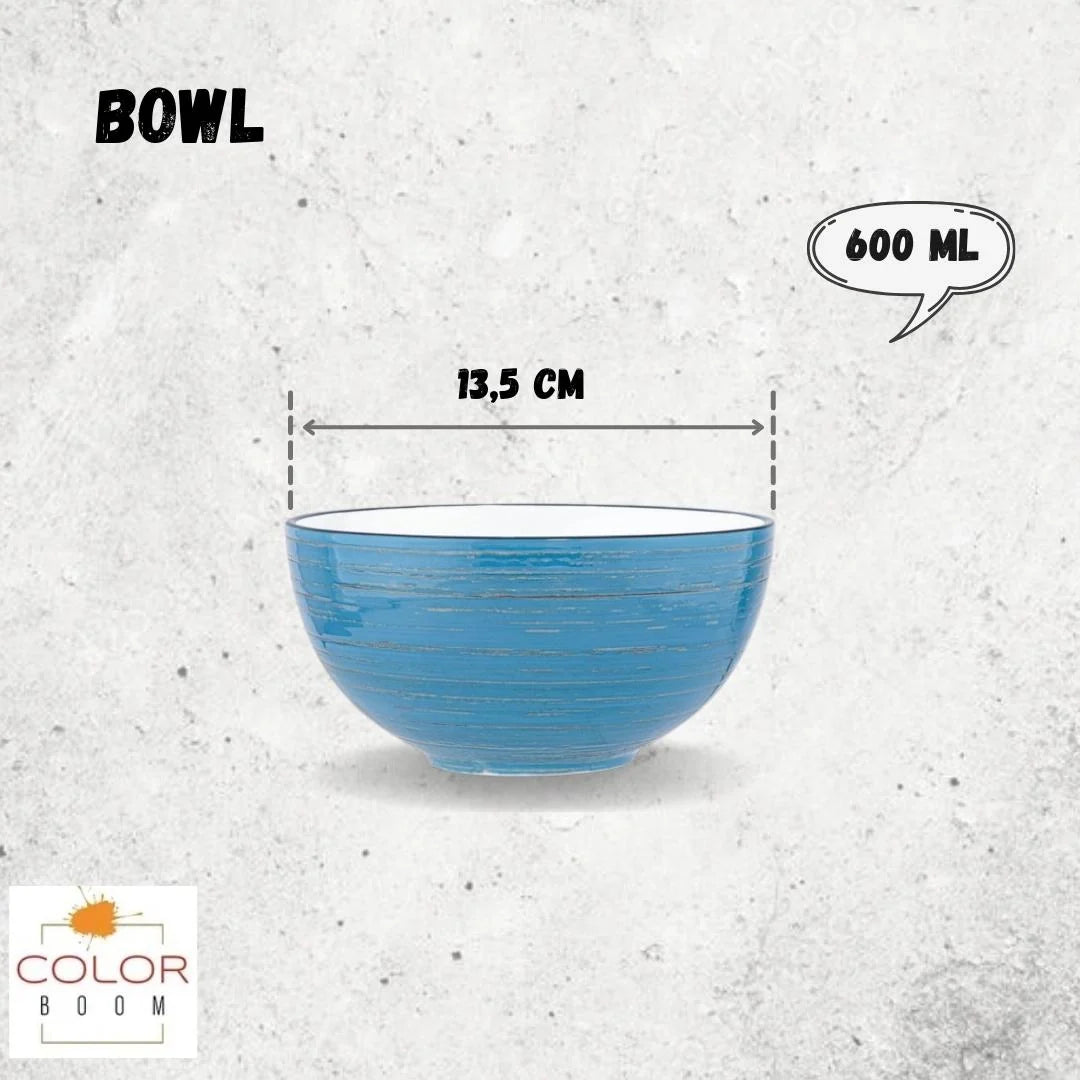 Wilmax Porzellanschüssel Blau, 600 ml, 13,5 cm – WL-669630/A