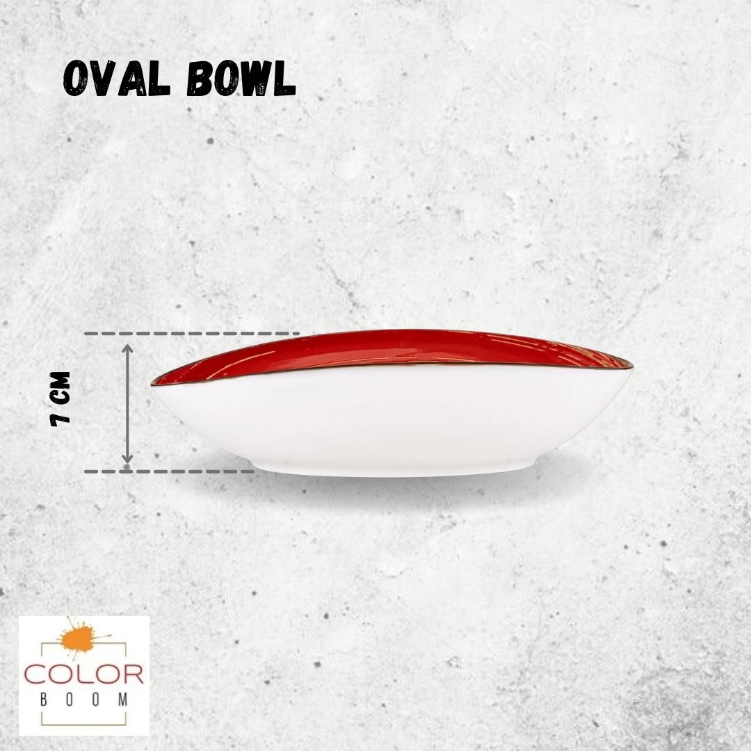 Wilmax Porzellan Schüssel oval 30 cm rot WL-669241/A