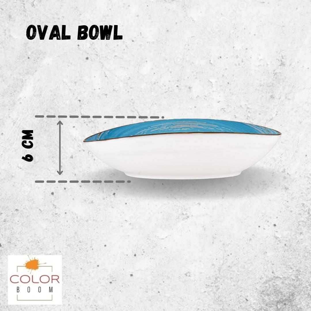 Wilmax Ovale Schale 25 x 16.5 x 6 cm Blau WL-669640/A