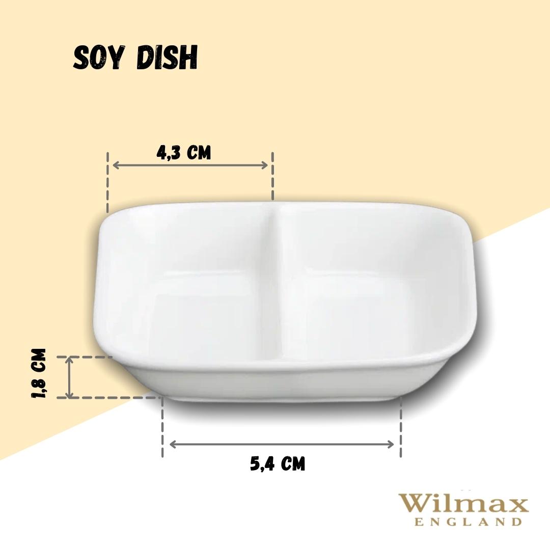 Wilmax Sojaschaaltje 8.5x8.5 cm Porselein Wit WL-996050/A