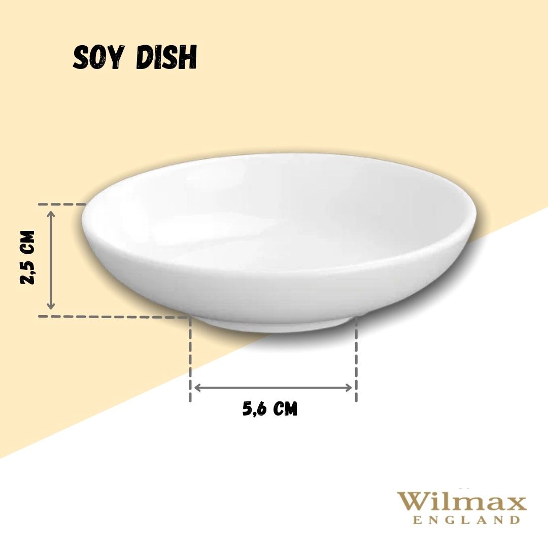 Wilmax Soy Dish, Porzellan, 10 cm, Weiß, WL‑996078/A