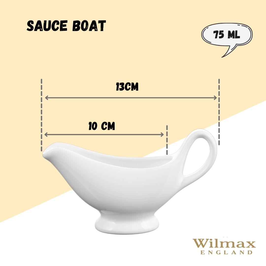 Wilmax Sauciere Weiß 75 ml – Elegantes Design für Soßen & Dressings –WL-996114/A