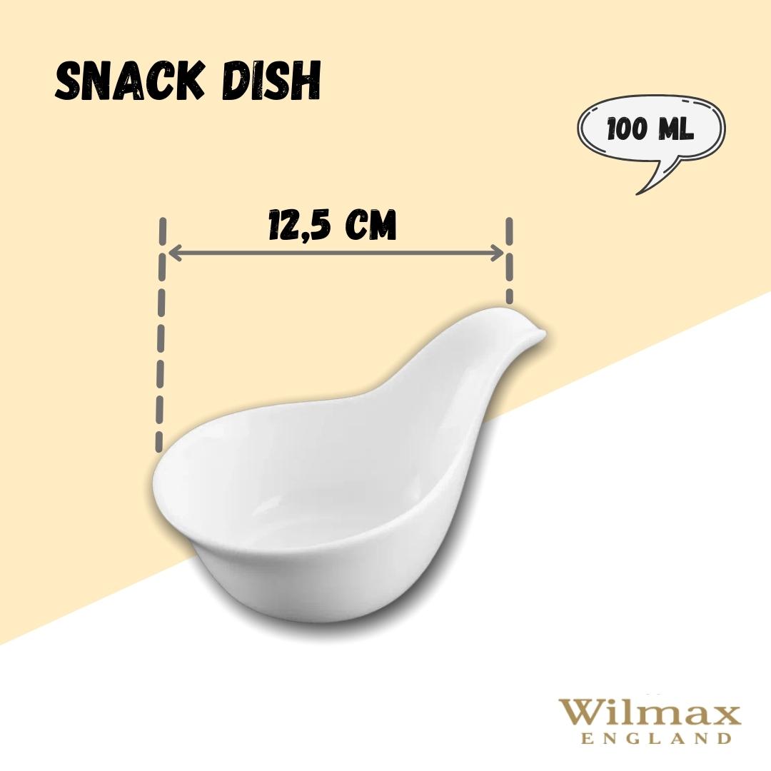 Wilmax Snackschale 12,5 cm aus Porzellan, 100 ml Fassungsvermögen WL-992490/A