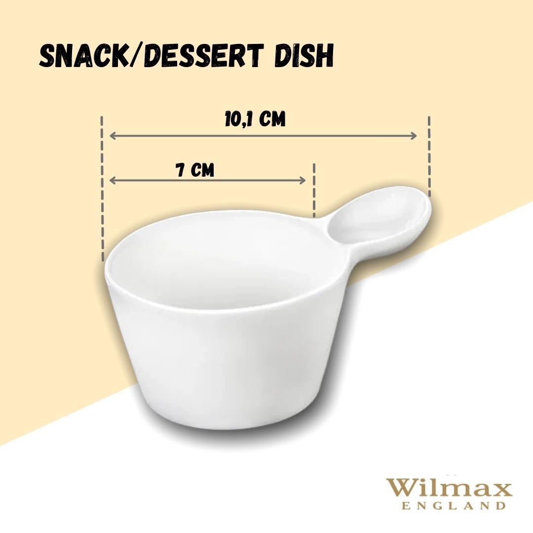 Wilmax Snack-/Dessertschale Weiß 10 x 7 cm – Porzellan – 100 ml – WL-996104/A