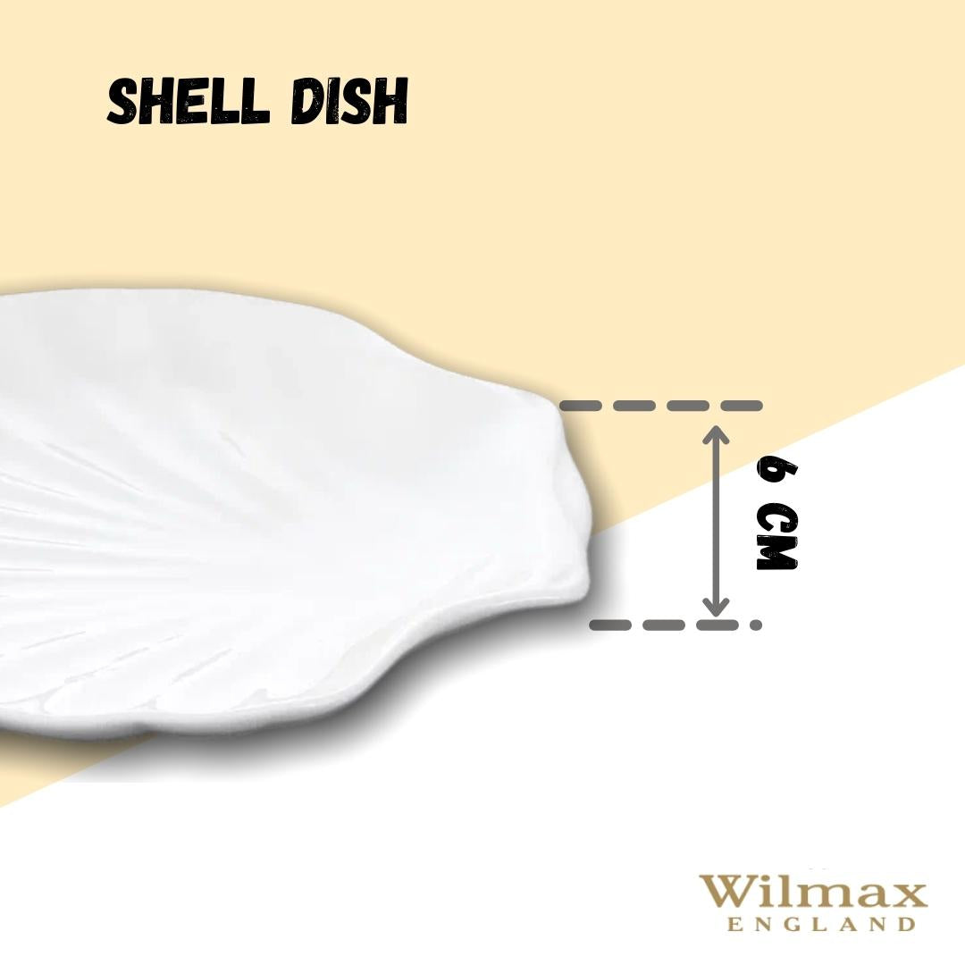 Wilmax Muschelschale, 13 cm, Porzellan, WL-992010/A