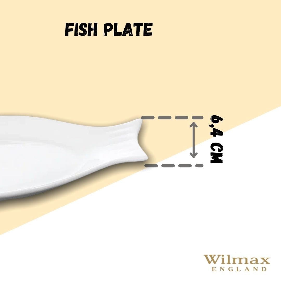 Wilmax Porzellan Fischplatte, 25,5 cm, WL-992007/A