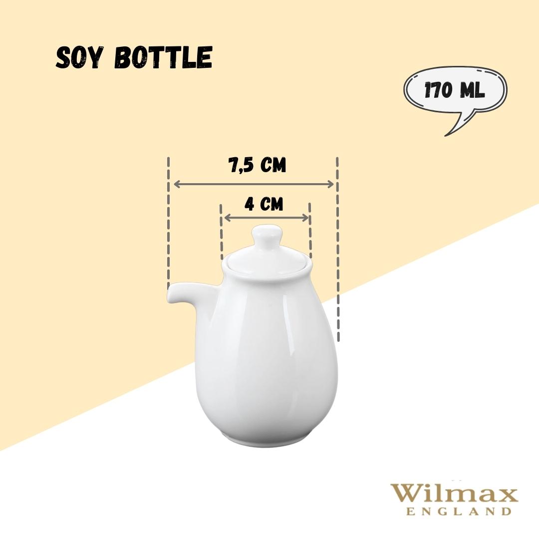 Wilmax Sojasausfles 170 ml Porselein Wit WL-996015/A