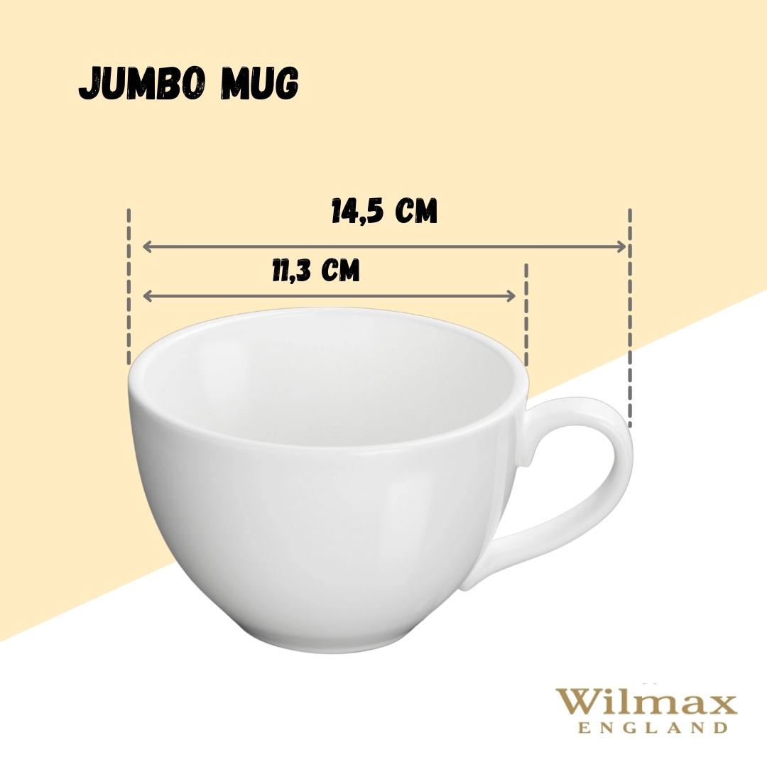 Wilmax Jumbo-Becher, 420 ml, Porzellan, WL-993038/A