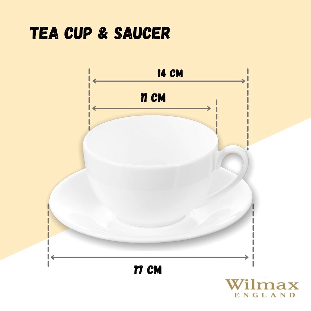 Wilmax Teacup with Saucer 400 ml White Porcelain WL-993191/AB