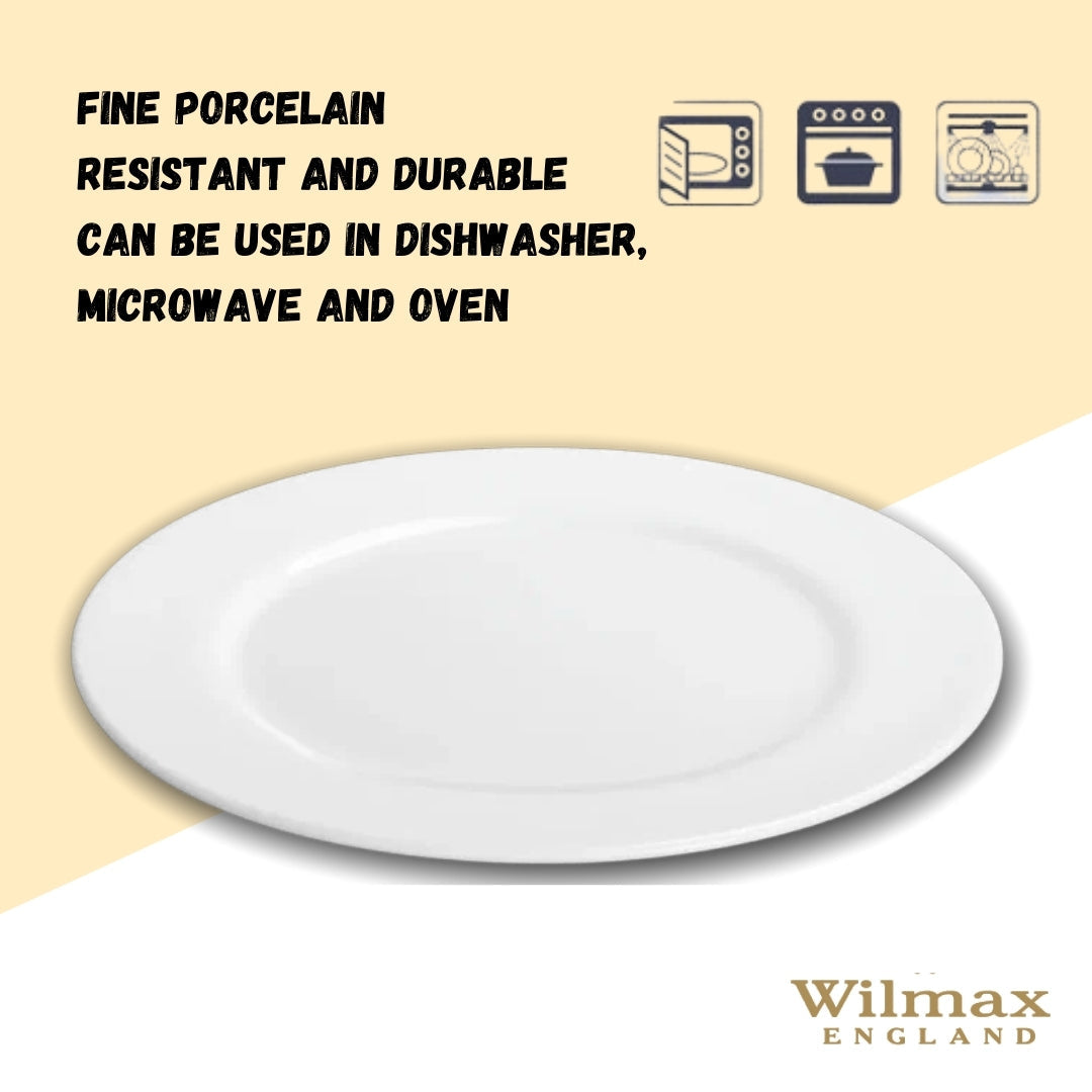 Wilmax Eetbord 25.5 cm porselein wit WL-991180/A