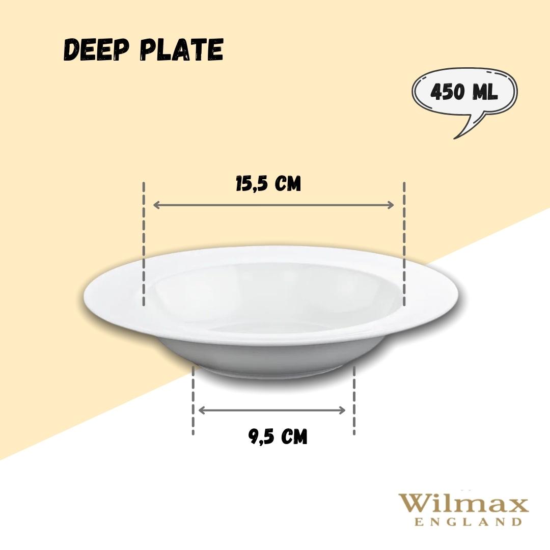 Wilmax Porzellan Suppenteller, 23 cm, 450 ml – WL-991217/A