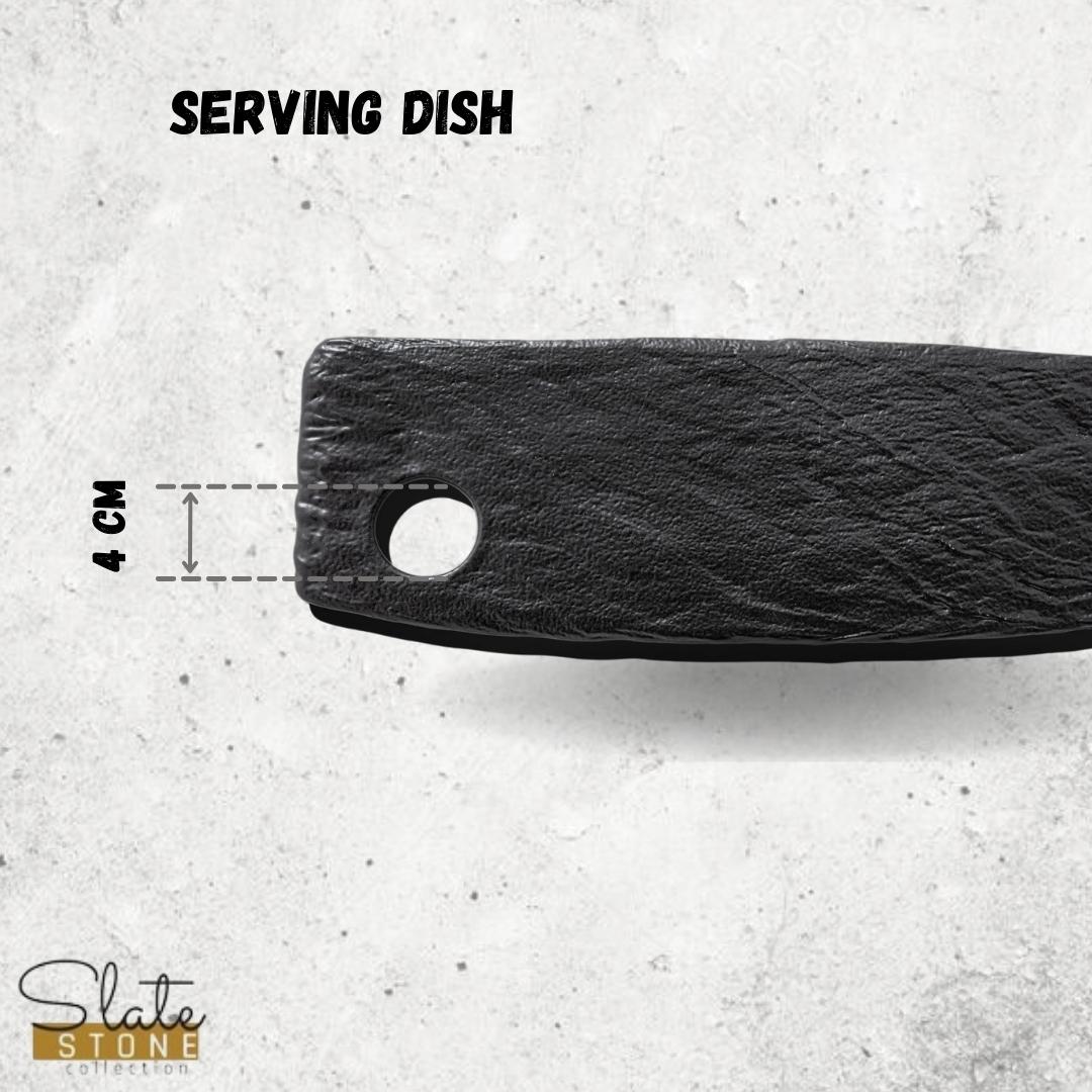 Wilmax Servierschale 32,5 x 10 cm aus schwarzem Porzellan WL-661132/A