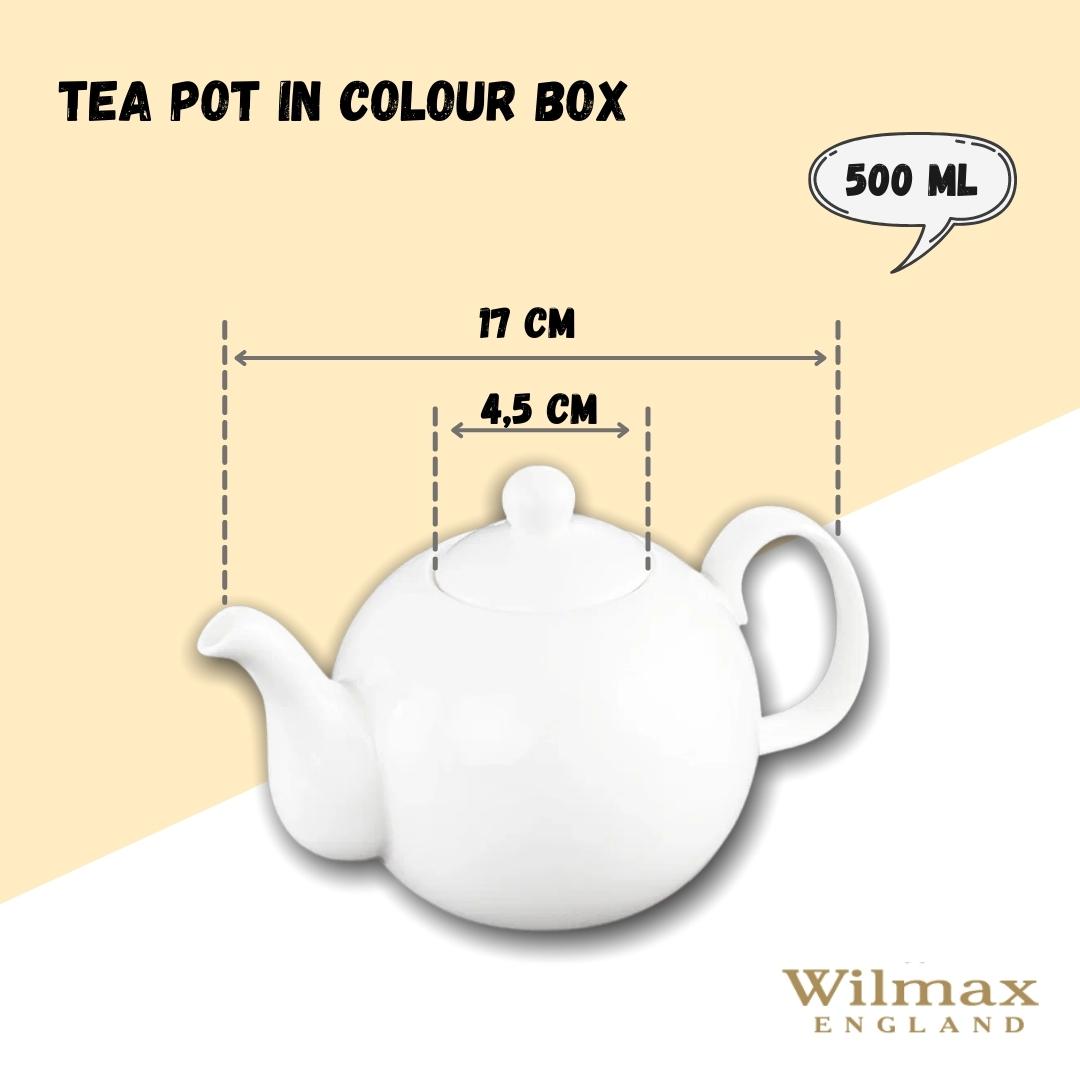 Wilmax Teekanne mit Farbbox, 500 ml, WL-994018/A