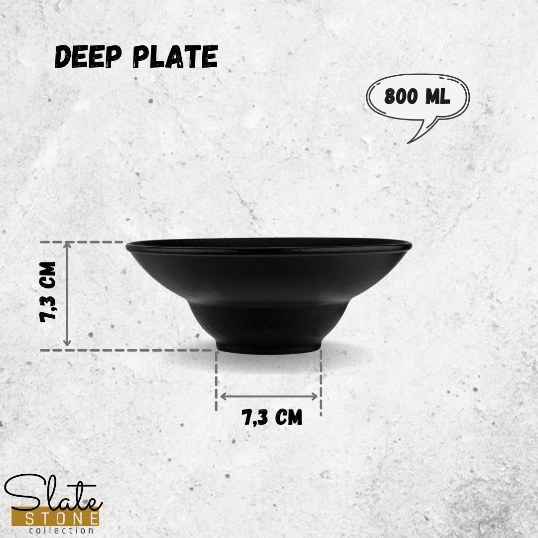 Wilmax SlateStone Diep Bord Zwart 20cm, 3-delig WL-661112/A3