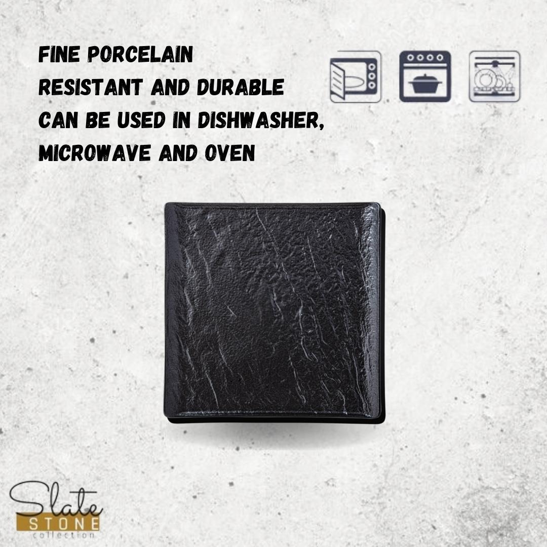 Wilmax Square Plate SlateStone Set – 6er Pack, Schwarz WL-661104/A6