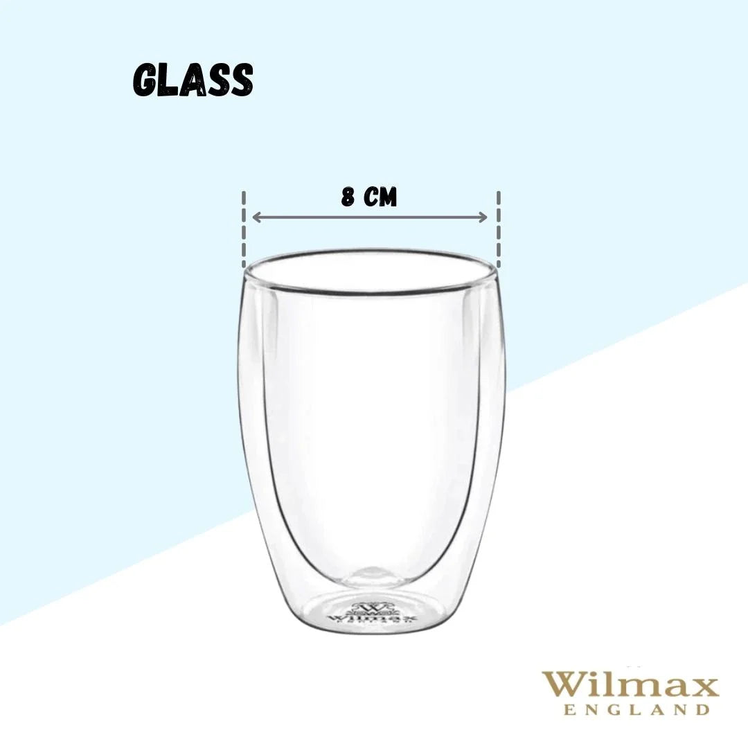 Wilmax Doppelwandiges Thermoglas, 400 ml, hitzebeständig – WL-888734/A