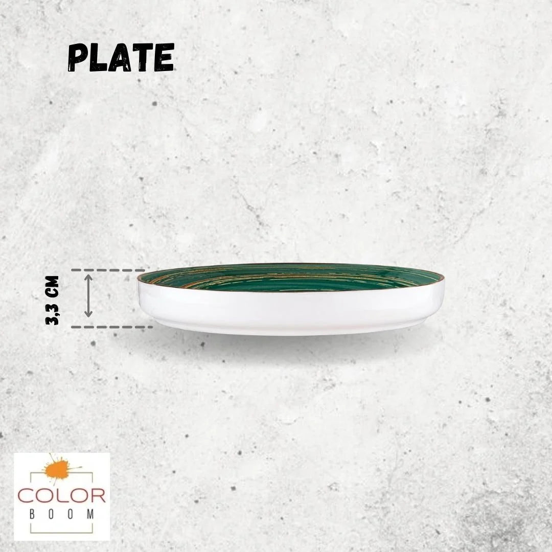 Wilmax Porzellan Teller 23 cm Rund Grün WL-669519/A