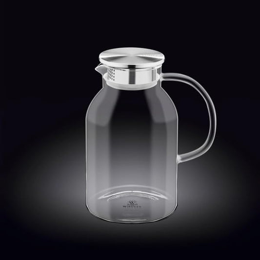 Wilmax Kanne 2100ml Thermoglas met RVS deksel Transparant