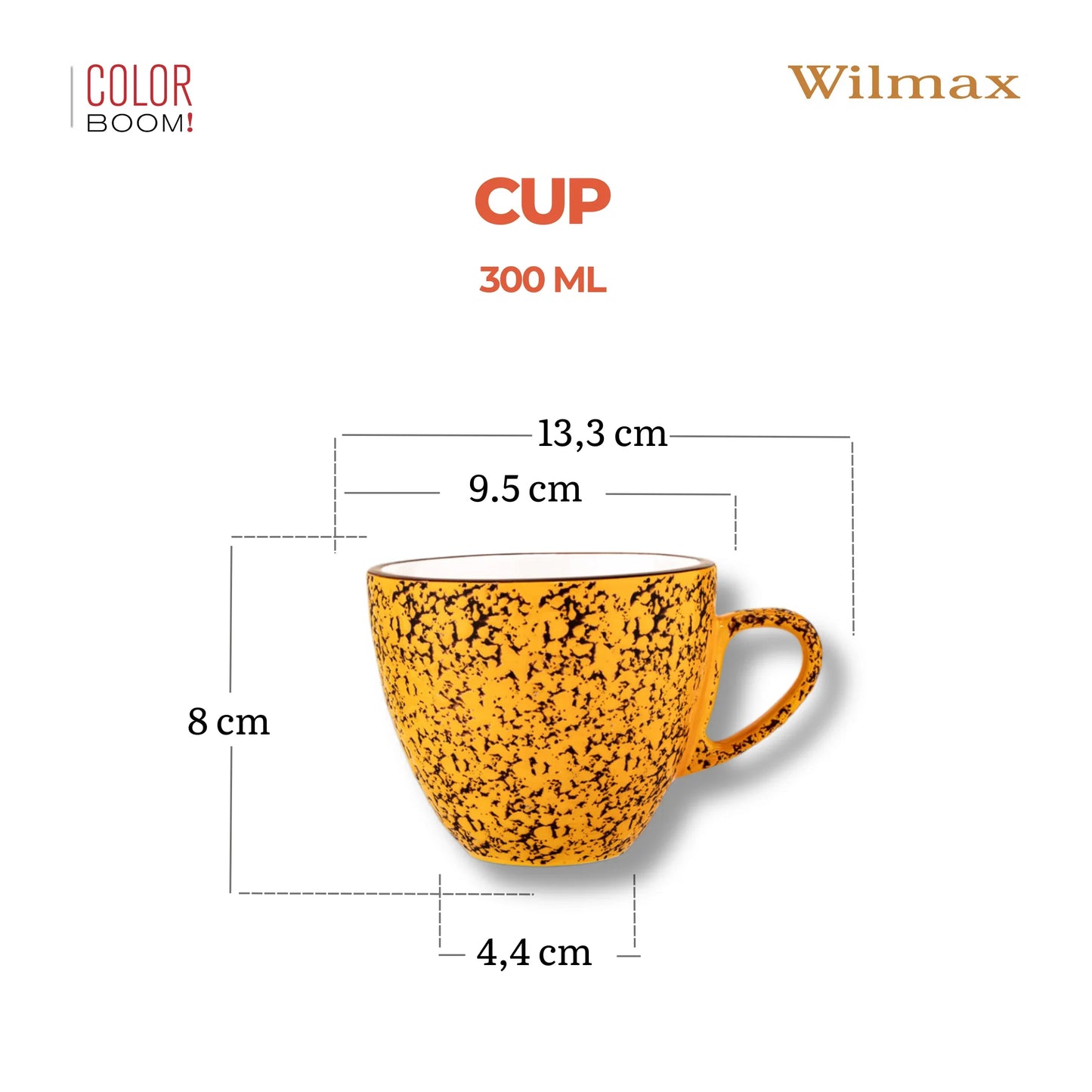 Wilmax England Kopje 300ml Geel Porselein