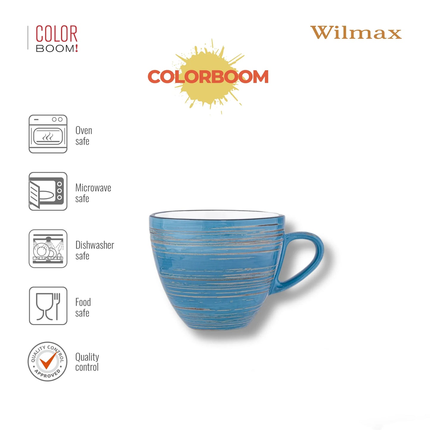 Wilmax Espressokopje 110 ml Blauw Porselein