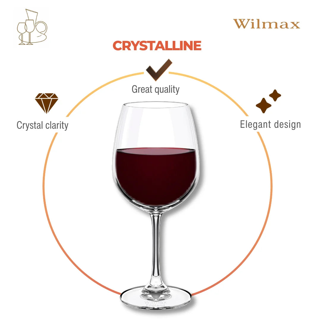 Wilmax England Kristal Wijnglas 600 ml Transparant 6-delig