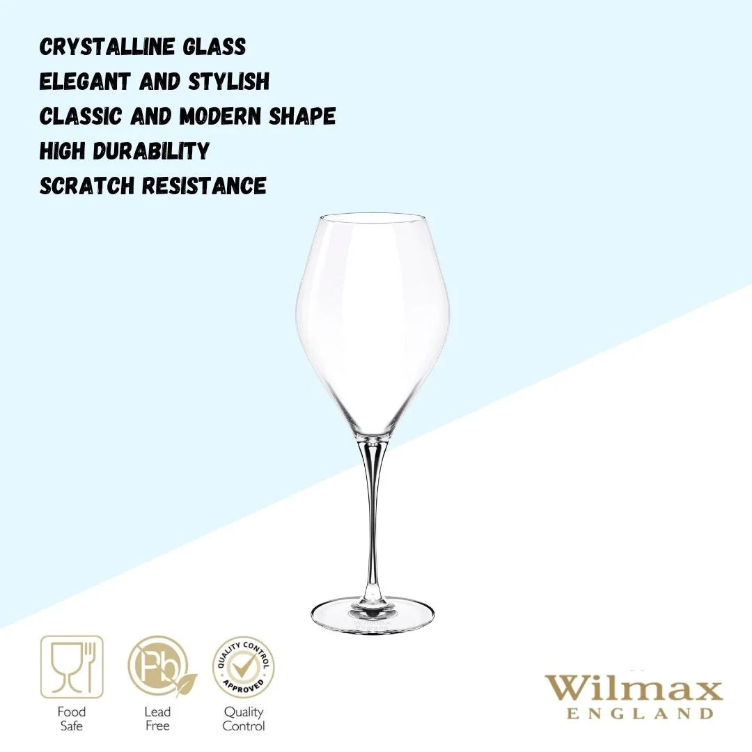Wilmax England Conical Wine Glass 440 ml Crystal Glass Set of 2