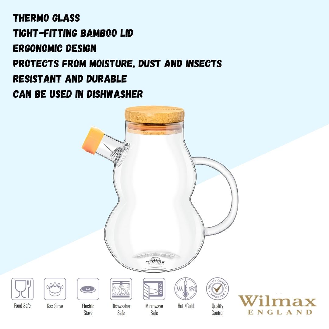 Wilmax Oliefles 450 ml met schenktuit en filter WL-888961/A