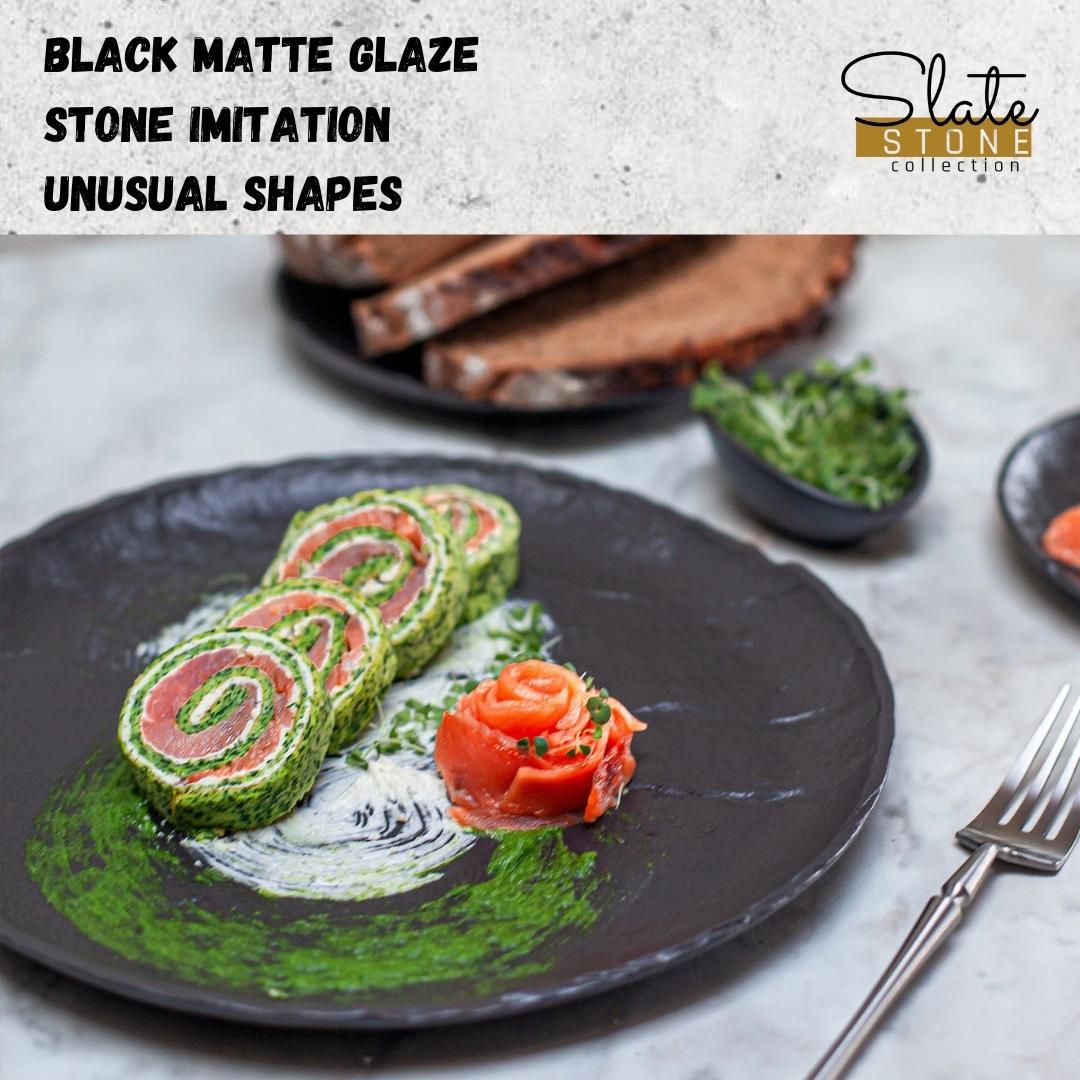 Wilmax Round Platter 30 cm Schwarz, 2 Stück, WL-661128/A2