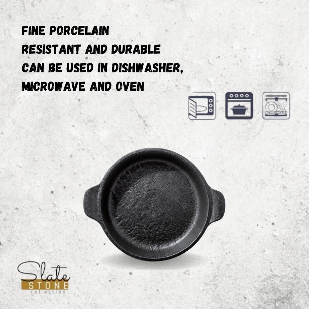 Wilmax Rundes Backgeschirr Porzellan 800 ml Schwarz WL-661143/A