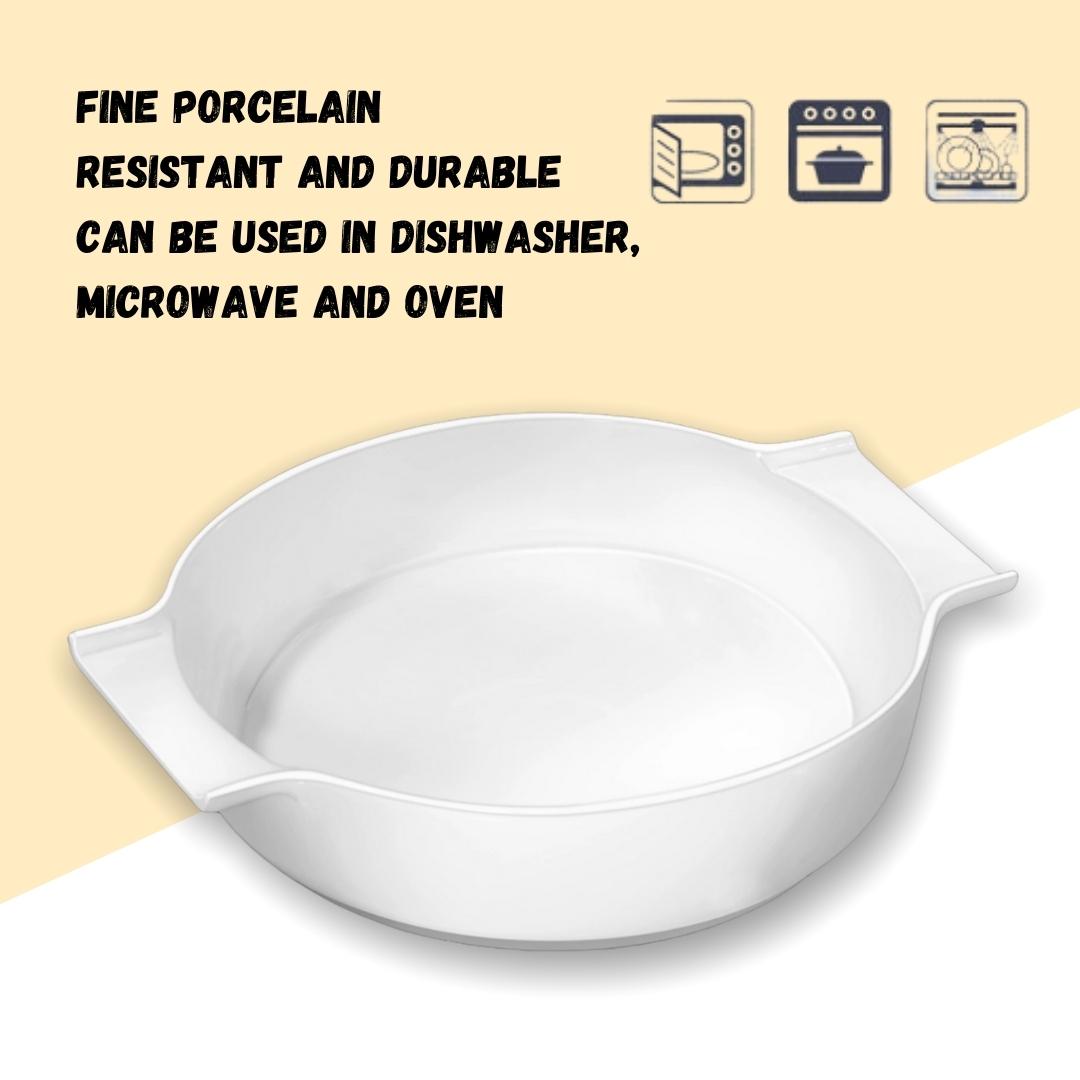 Wilmax England Ovenschaal met handvatten 650 ml Porselein Wit WL-997021/1C