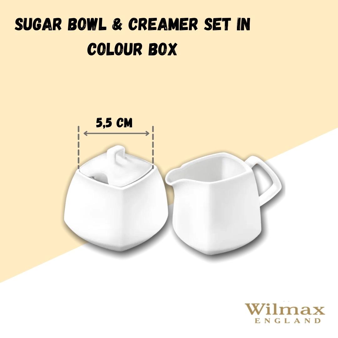 Wilmax England Suiker- en melkset Wit Porselein Ilona WL-995028/2C