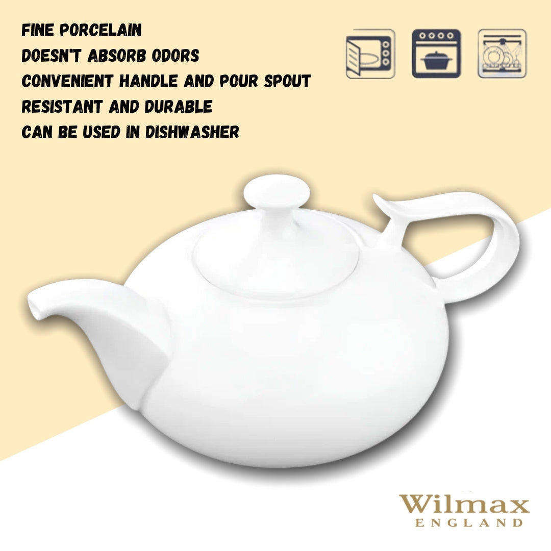 Wilmax Theepot 1150 ml van Porselein met Filter – WL-994000/1C