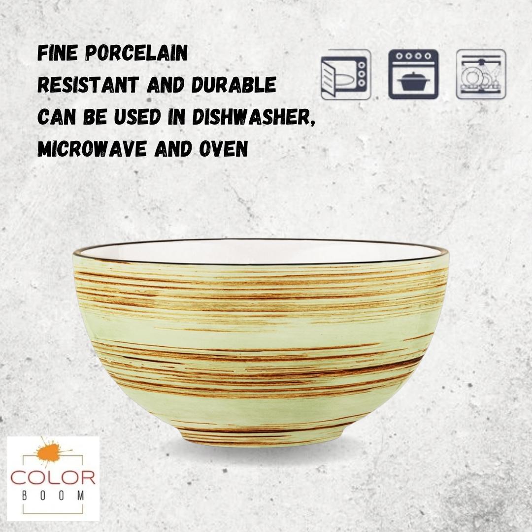 Wilmax Porzellanschüssel Pistazie, 600 ml, 3er-Set – WL-669130/A3