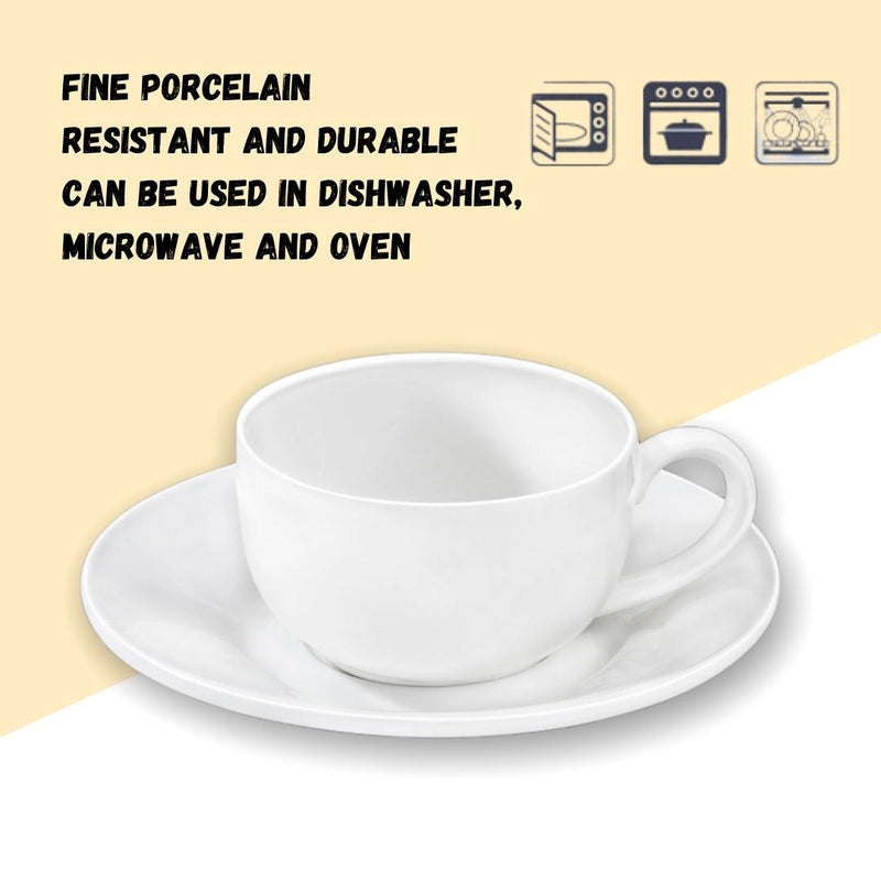 Wilmax Espressokop & schotel 100ml Wit Porselein WL-993002/AB