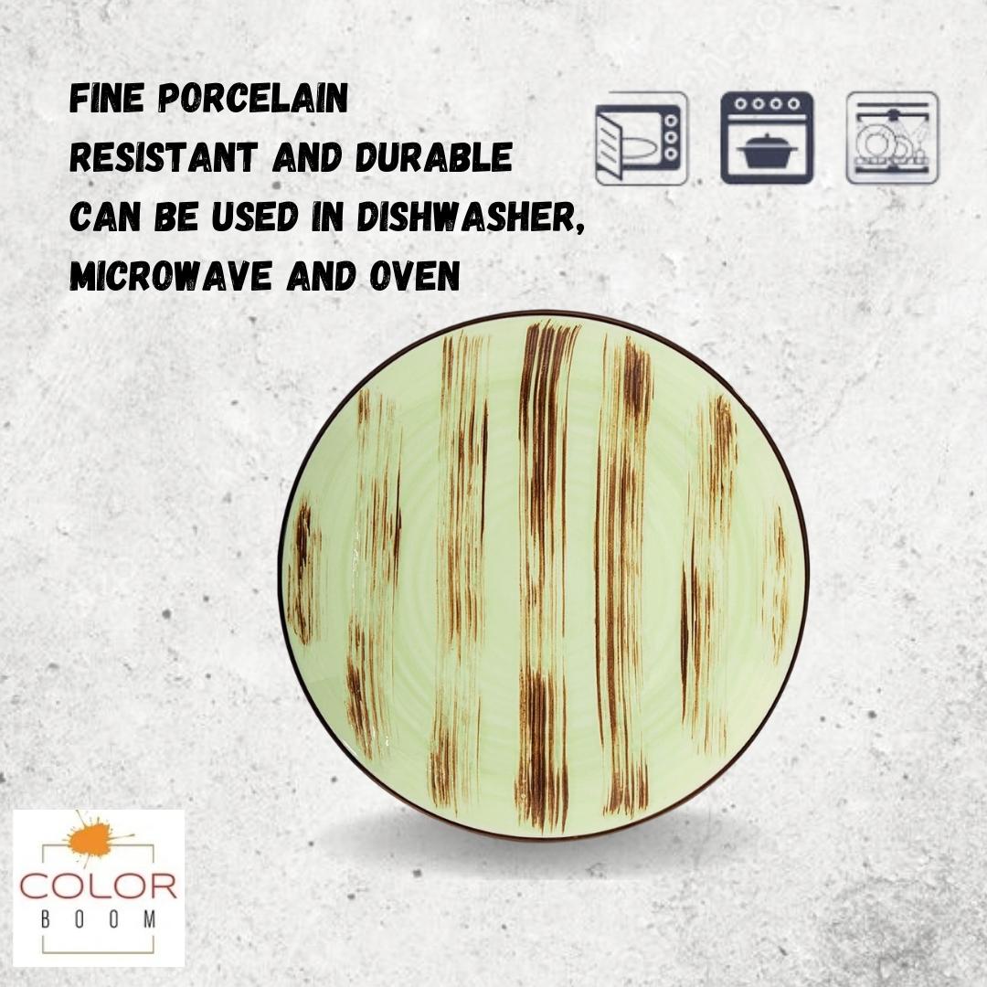 Wilmax Runde Teller Pistaziengrün 28 cm – Kratzfest & Stilvoll – WL-668116/A2