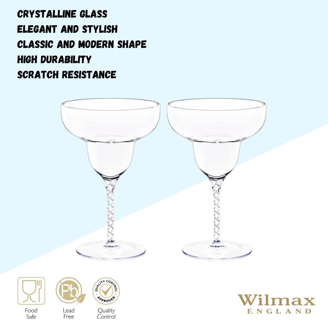 Wilmax Margarita Gläser 2er-Set 250 ml Kristallglas WL-888107/2C