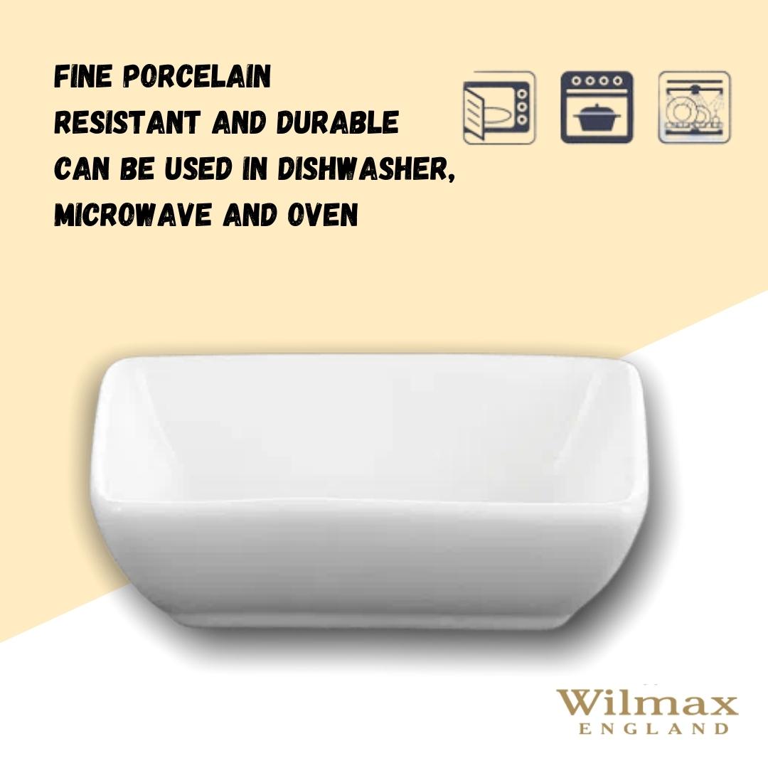 Wilmax England Sausschaal Porselein Wit 8x6cm WL-996012/A