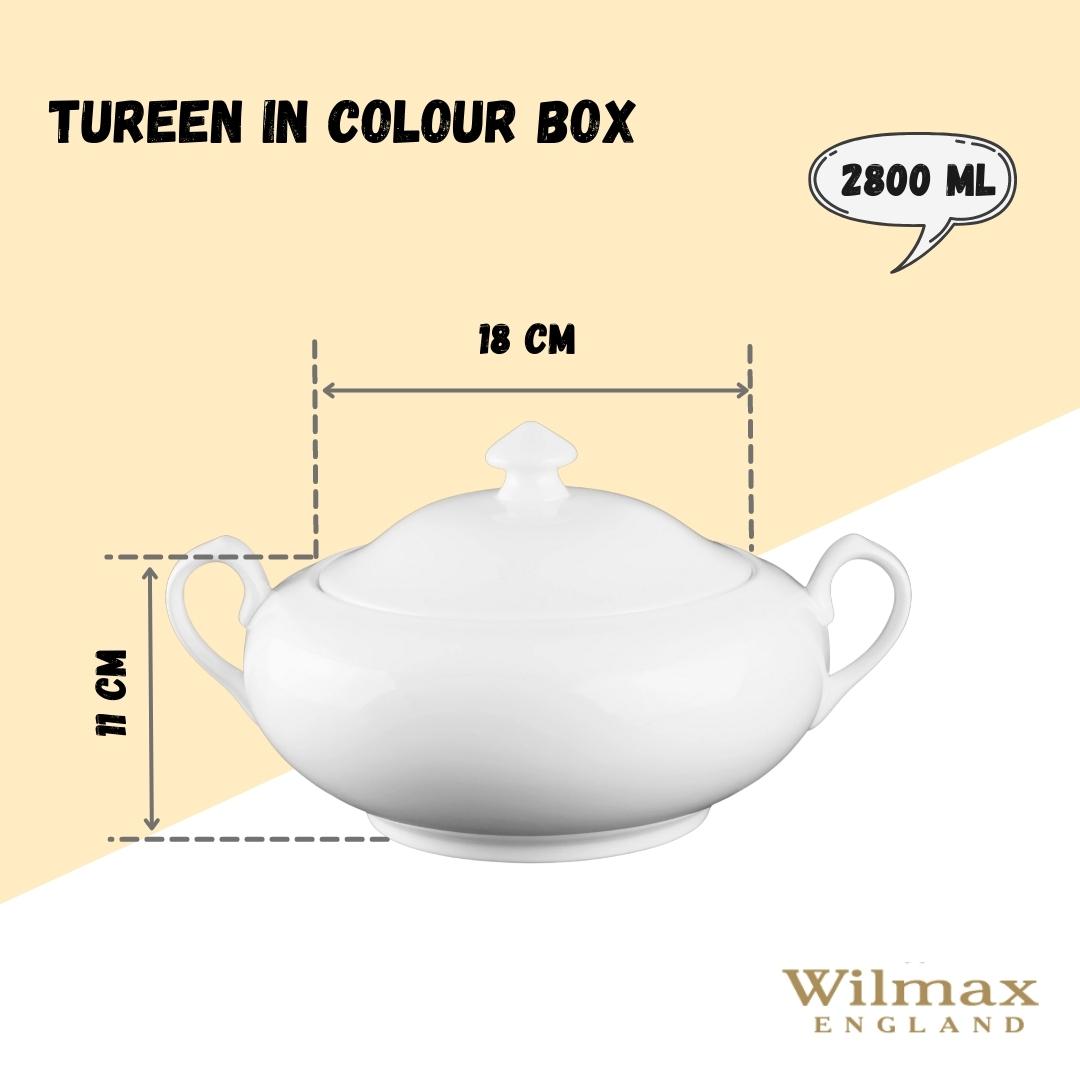 Wilmax WL-992491/A Terrine with lid 2800ml Porcelain White