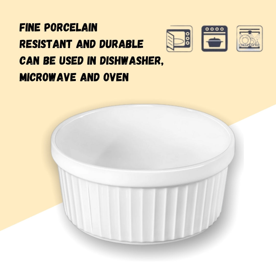 Wilmax Ramekin aus Porzellan 180 ml – Weiß WL-996134/A