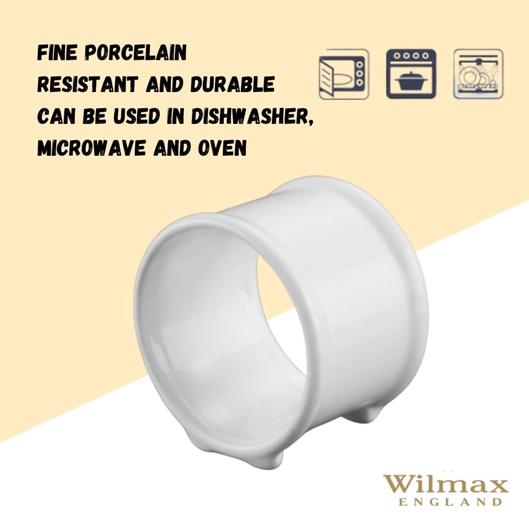 Wilmax Serviettenring Weiß – Elegante Tischdekoration – WL-996044/A