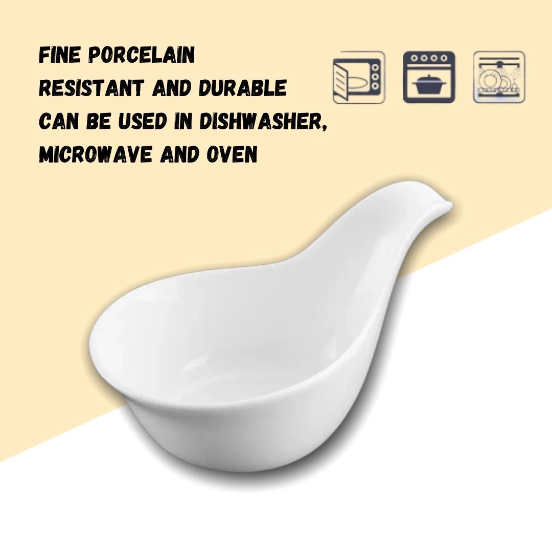 Wilmax Snackschale 12,5 cm aus Porzellan, 100 ml Fassungsvermögen WL-992490/A