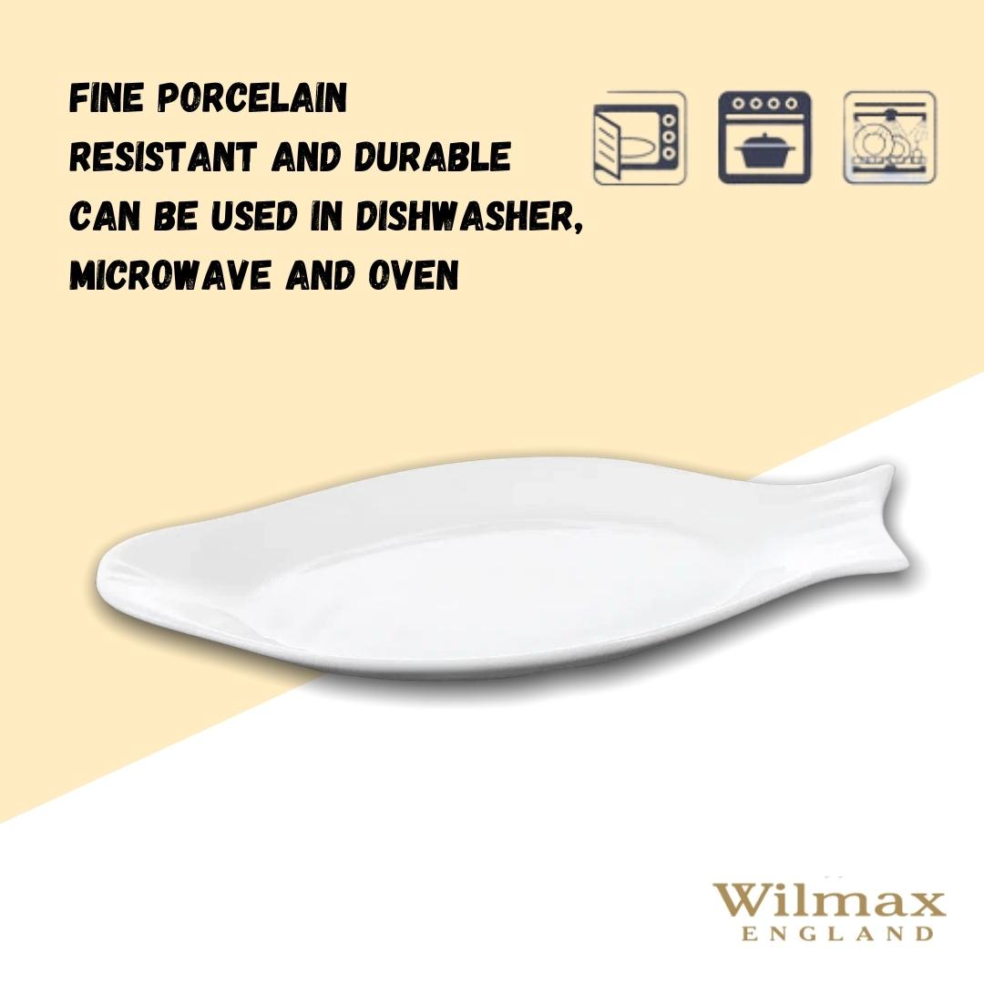 Wilmax Fischplatte, 22 cm, Porzellan, WL-992006/A