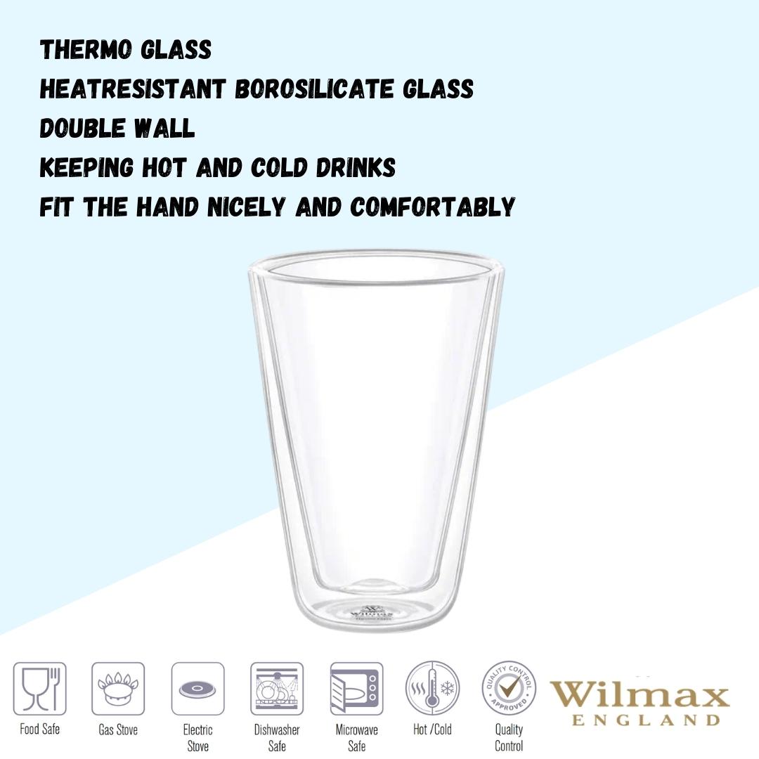 Wilmax Dubbelwandig Glas 150 ml Transparant WL-888702/A