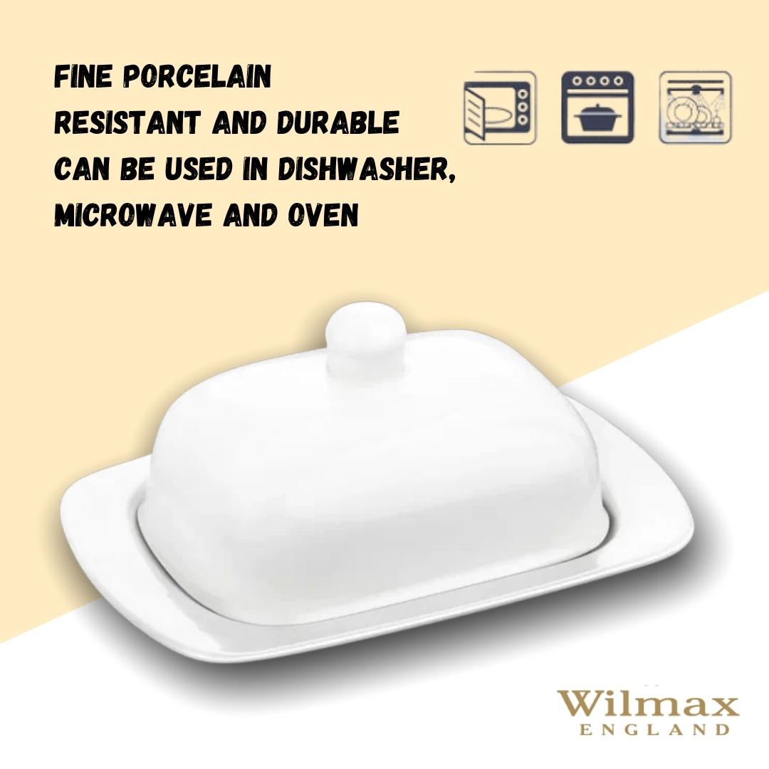 Wilmax Butterdose, Porzellan, 19 x 12,5 x 8,5 cm, WL-996109/A