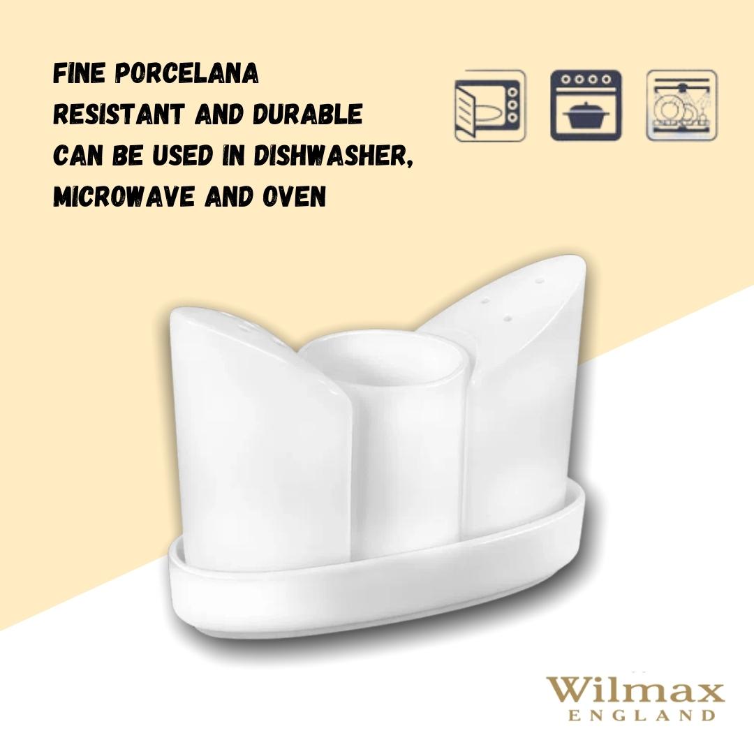 Wilmax Salz- & Pfefferstreuer Set – Weiß – Klassisches Design – WL-996117/1C