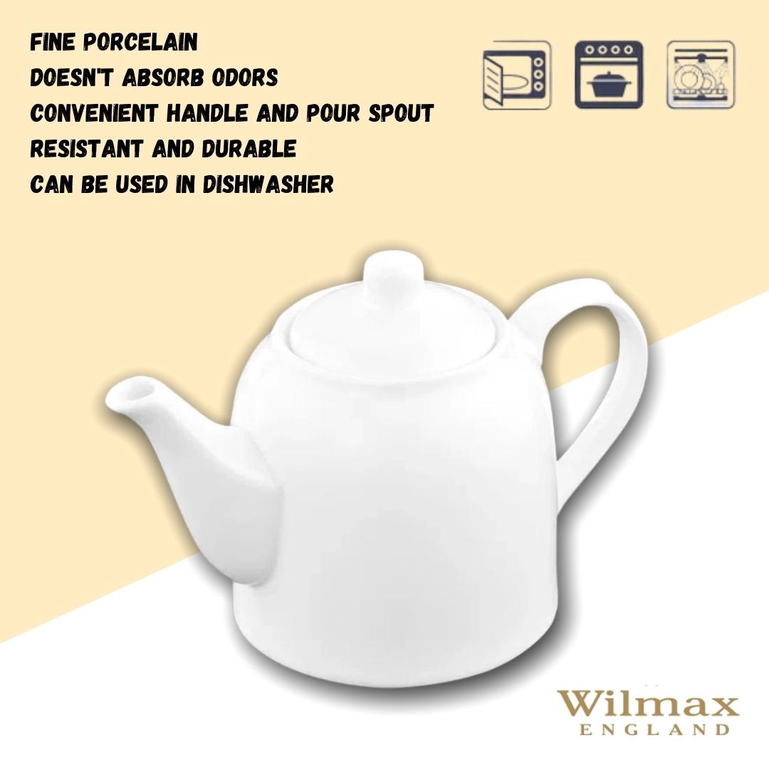 Wilmax Porzellan Teekanne Weiß, 500 ml Fassungsvermögen – WL-994033/A