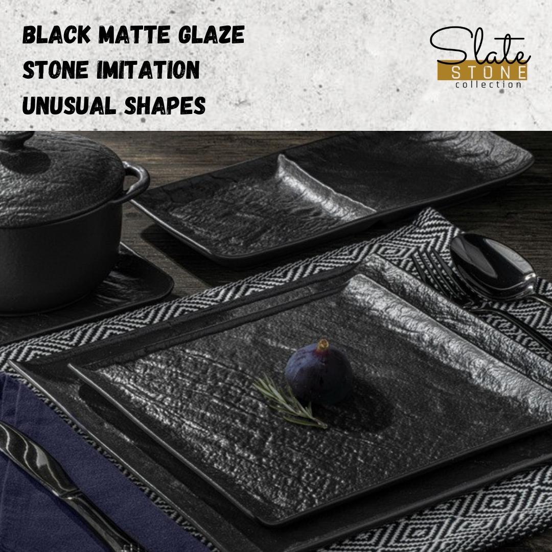 Wilmax Rechteckige Porzellanteller 2-teiliges Set 29,5 x 14,5 cm WL-661109/A2