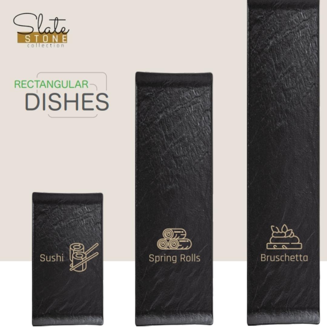 Wilmax Schale Rechteckig, 15 x 8 cm SlateStone Kollektion WL-661101/A