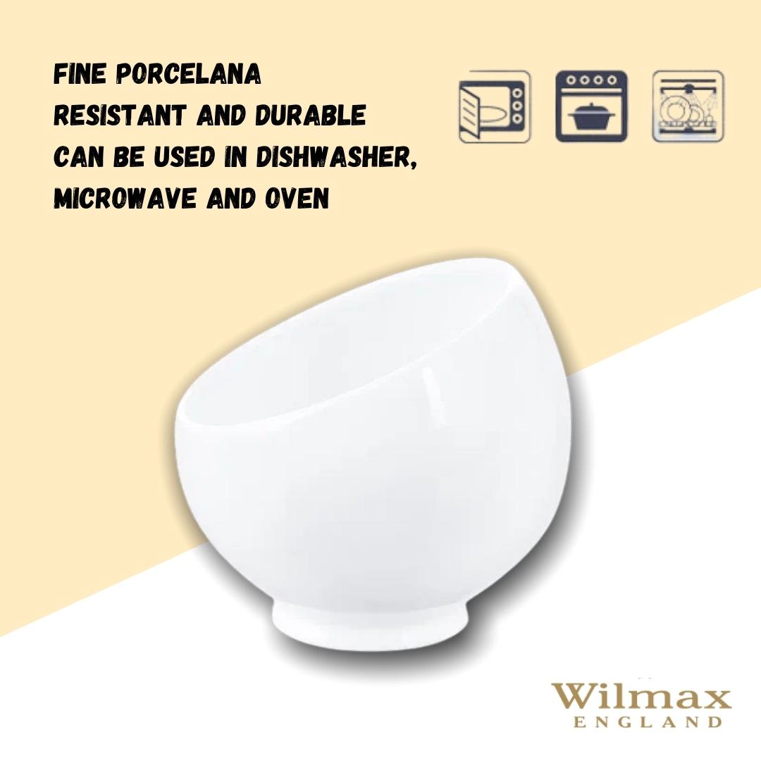 Wilmax Dessertschaaltjes Wit Porselein 8.5x9 cm set van 6