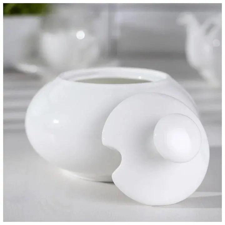 Wilmax Zuckerdose 550 ml aus feinem Porzellan mit Deckel WL-995030/A